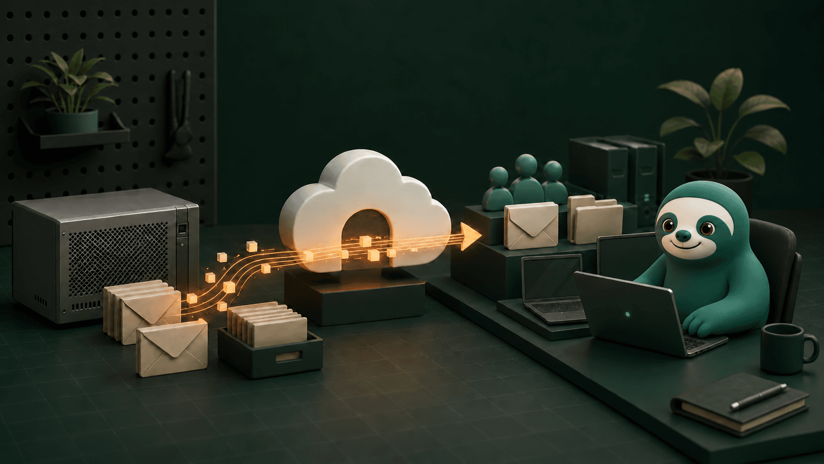 Řízený přesun e-mailů, dat a uživatelů z lokálního serveru do cloudového prostředí Microsoft 365.