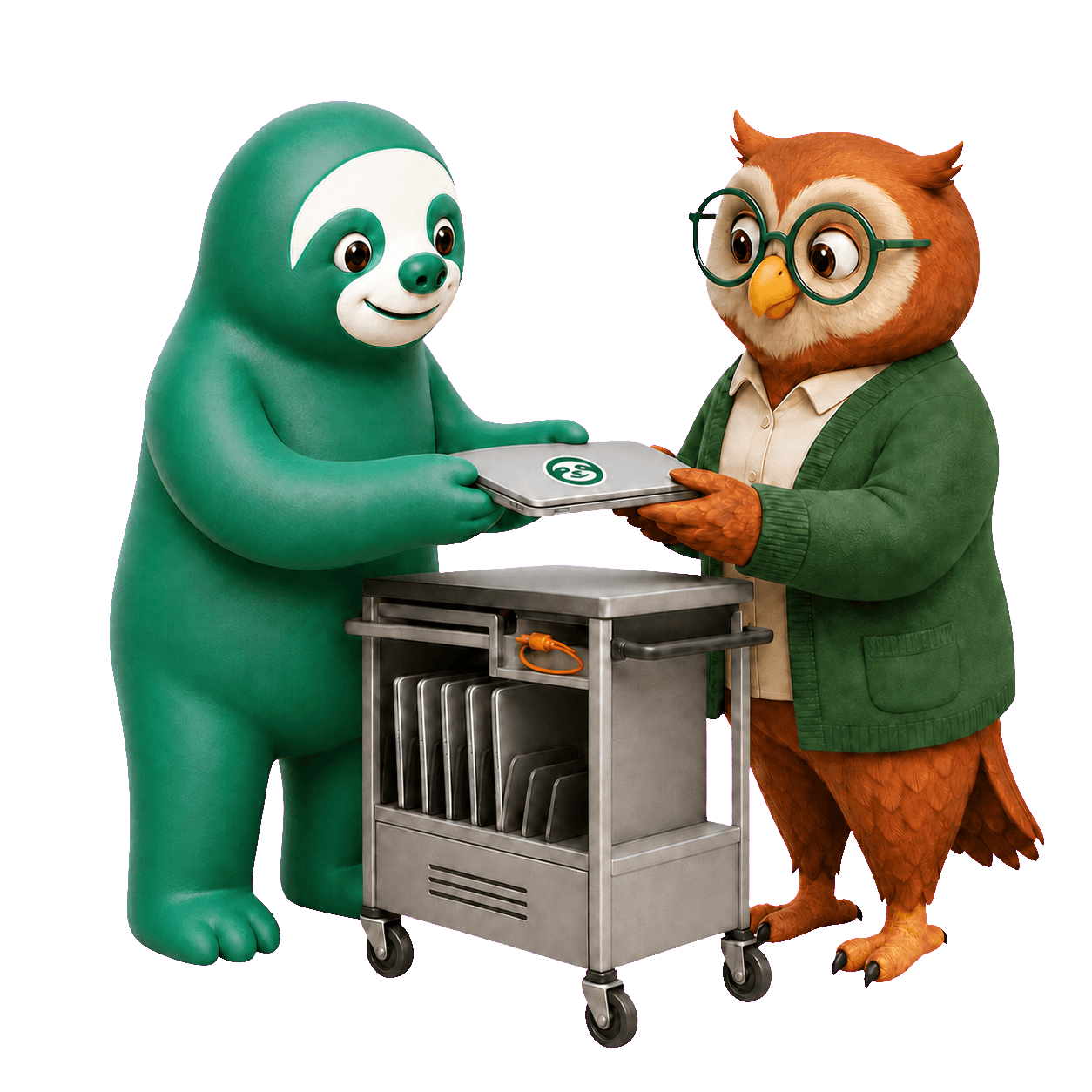 Lenochod SlothSuite pomáhá učiteli připravit školní notebooky