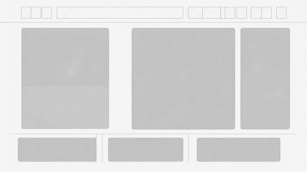 Wireframe firemního webu před dokončením